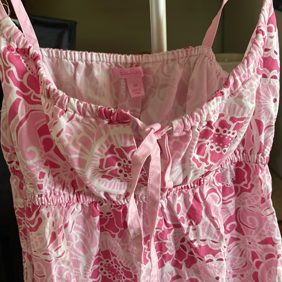 Lilly Pulitzer Size M Pink White Nightgown - Picture 2 of 4
